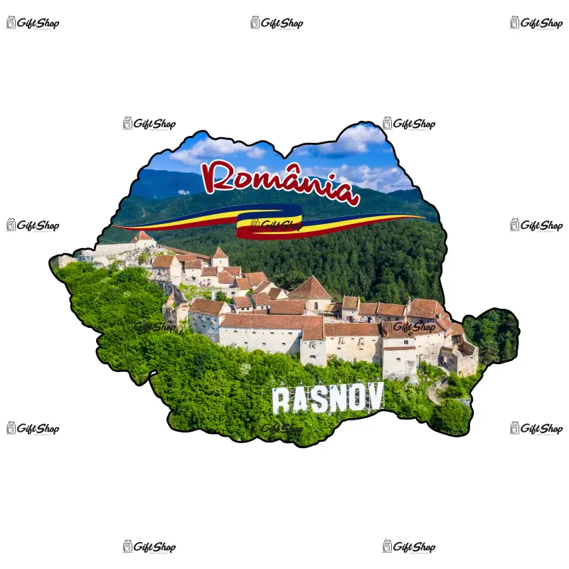 Harta, romania, rasnov, magnet frigider mgs013